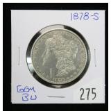 1878-S Morgan dollar, gem BU