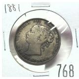 1881 Newfoundland half dollar