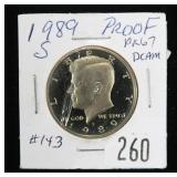 1989-S Kennedy half dollar, Proof DCam