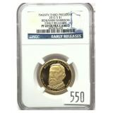 2012-S Presidential dollar, NGC slab certified