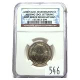 2007 Washington dollar, NGC slab certified