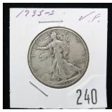 1935-S Walking Liberty half dollar