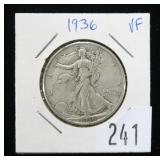 1936 Walking Liberty half dollar