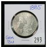 1885 Morgan dollar, gem BU