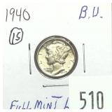 1940 Mercury dime