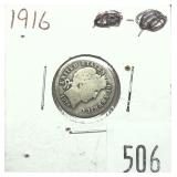 1916 Barber dime