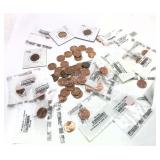 Lot of Unc. Lincoln cents, 66 pcs.