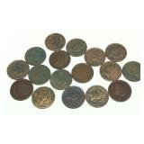x17- Indian Head cents, mixed dates, -x17 cents,