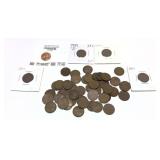 Lot of wheat cents, 50 pcs.