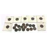 x22- Indian Head cents, mixed dates, -x22 cents,