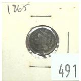 1865 3-cent nickel