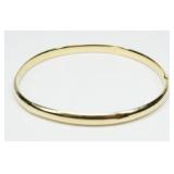 14K Yellow gold hinged bangle bracelet, as is,