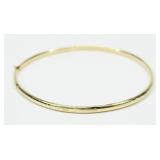 14K Yellow gold hinged bangle bracelet, as is,