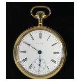 Elgin Model 5 7-jewel 18 size open face pocket