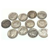 x12- Dimes, 90% silver, -x12 dimes, Sold by the