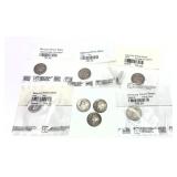 x8- Dimes, 90% silver, -x8 dimes, Sold by the