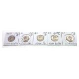 x5- Quarters, 90% silver, -x5 quarters, Sold by