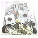 Lot of mixed date nickels, 100 pcs.