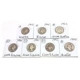 x7- Quarters, 90% silver, -x7 quarters, Sold by