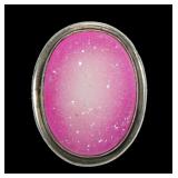 Sterling silver bezel set druzy quartz ring,