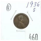 1936-S Lincoln cent