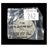 1936-S Walking Liberty half dollar, Fine
