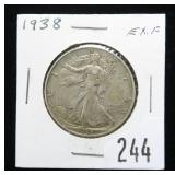 1938 Walking Liberty half dollar