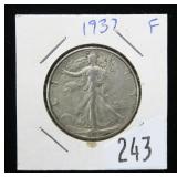 1937 Walking Liberty half dollar