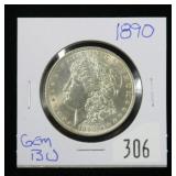 1890 Morgan dollar, gem BU