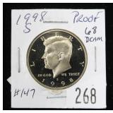 1998-S Kennedy half dollar, Proof DCam