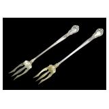 Pair of Gorham "Chantilly" sterling silver pickle