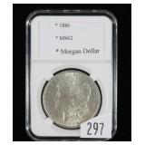 1886 Morgan dollar, BU