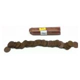 Roll of mixed date Canadian cents