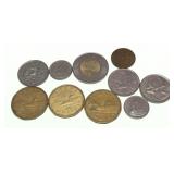 Lot of world coins, 10 pcs.
