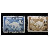 Greenland 39, 40 MNH, CV $76