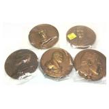 x5- Presidents and Notable People table medals,
