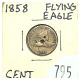 1858 Flying Eagle cent