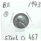 1943 Lincoln cent, Unc.