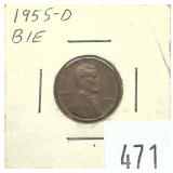 1955-D Lincoln cent