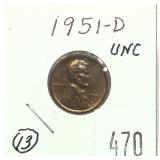 1951-D Lincoln cent