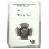 1983-S Jefferson nickel, PCCB slab certified
