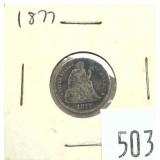 1877 Seated Liberty dime