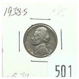 1938-S Jefferson nickel