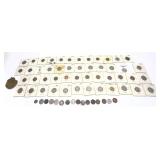 Lot of 60 U.S. coins and change purse