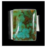 Sterling silver bezel set wide band wraparound