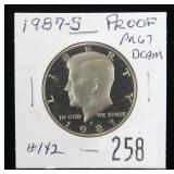 1987-S Kennedy half dollar, Proof DCam