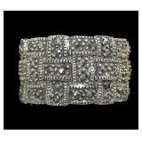 Sterling silver basketweave design 13mm wide