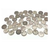 x44- Canadian silver dimes, -x44 dimes, Sold by