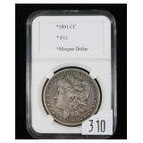 1891-CC Morgan dollar