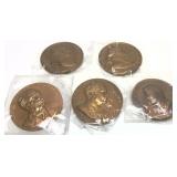 x5- Presidents and Notable People table medals,